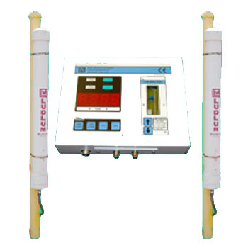 Monitor de radiação fixo tipo portal para pequenos volumes Ludlum Model 375P-1000