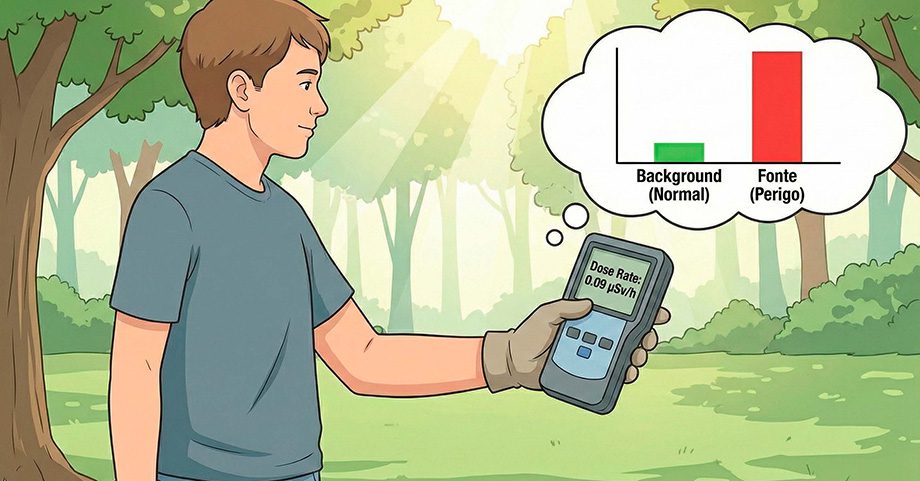 Como medir a radiação de fundo (background)
